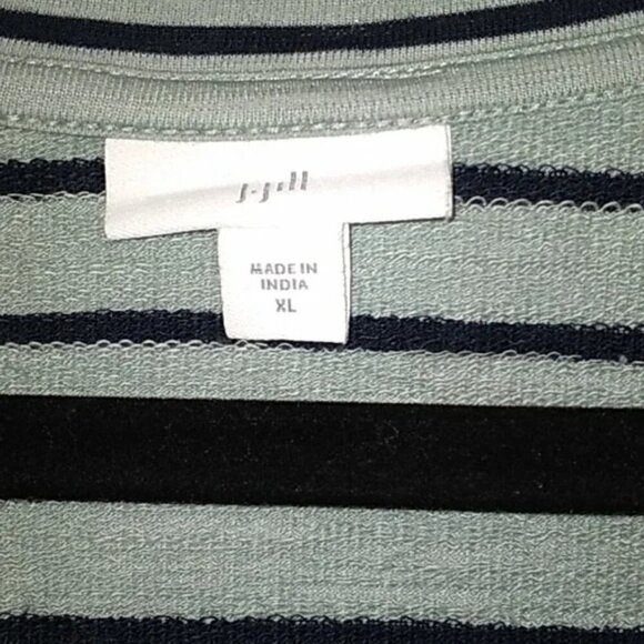 J. Jill Mint Green Striped Tunic Dress - Picture 2 of 5